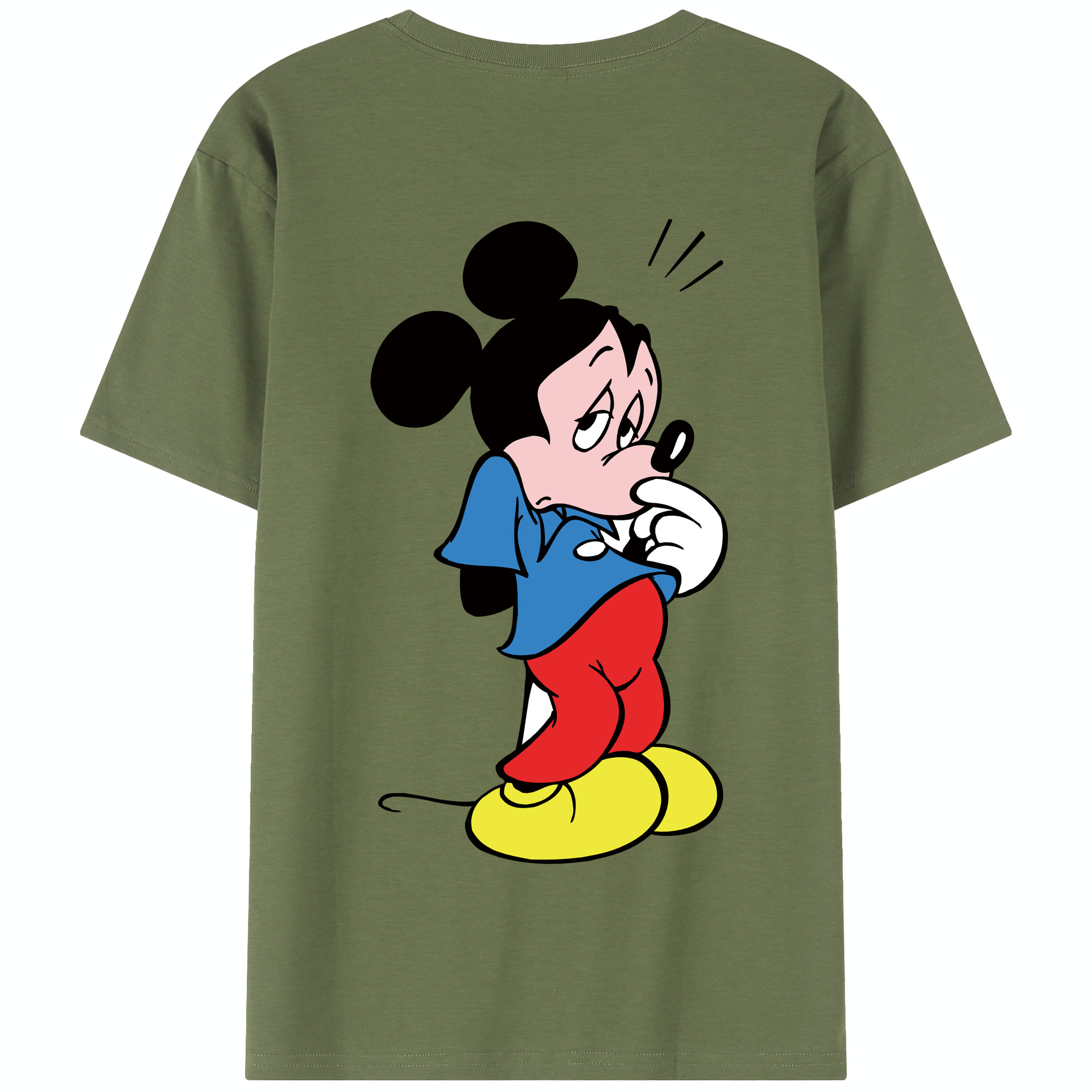 （画像用） ミッキーマウス Mickey Mouse 綿100％半袖Tシャツ（背面プリント）